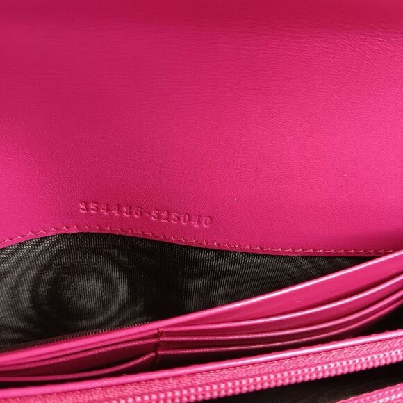Gucci Pink Diamante Leather Long Bi-Fold Wallet W/Box - Picture 10 of 13